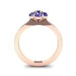Buttercup Halo Blue Sapphire Engagement Ring (0.51 CTW) Side View