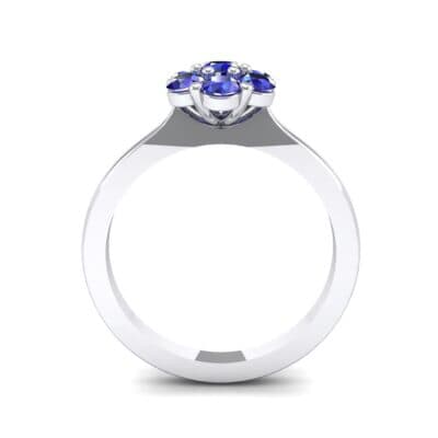 Buttercup Halo Blue Sapphire Engagement Ring (0.51 CTW) Side View
