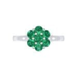 Buttercup Halo Emerald Engagement Ring (0.51 CTW) Top Flat View