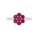 Buttercup Halo Ruby Engagement Ring (0.51 CTW) Top Flat View