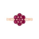 Buttercup Halo Ruby Engagement Ring (0.51 CTW) Top Flat View