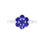 Buttercup Halo Blue Sapphire Engagement Ring (0.51 CTW) Top Flat View