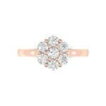 Buttercup Halo Diamond Engagement Ring (0.51 CTW) Top Flat View