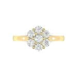 Buttercup Halo Diamond Engagement Ring (0.51 CTW) Top Flat View