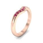Petite Curved Summit Ruby Ring (0.18 CTW) Perspective View
