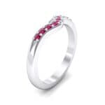 Petite Curved Summit Ruby Ring (0.18 CTW) Perspective View