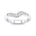 Petite Curved Summit Crystal Ring (0.14 CTW) Top Dynamic View