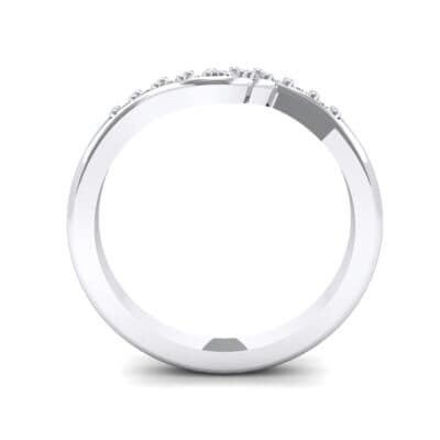 Petite Curved Summit Crystal Ring (0.14 CTW) Side View