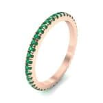 Felicity Pave Emerald Eternity Ring (0.44 CTW) Perspective View