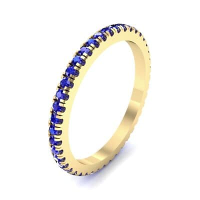 Felicity Pave Blue Sapphire Eternity Ring (0.44 CTW) Perspective View