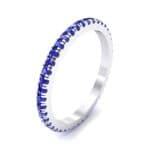Felicity Pave Blue Sapphire Eternity Ring (0.44 CTW) Perspective View