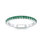 Felicity Pave Emerald Eternity Ring (0.44 CTW) Top Dynamic View