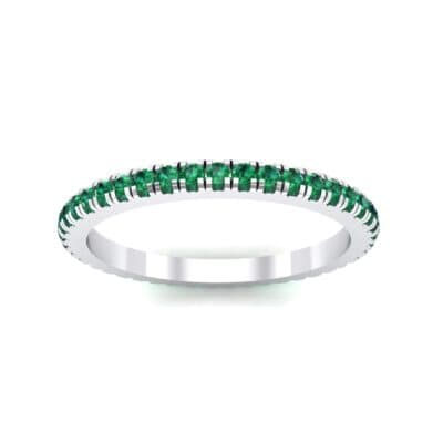 Felicity Pave Emerald Eternity Ring (0.44 CTW) Top Dynamic View