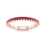 Felicity Pave Ruby Eternity Ring (0.44 CTW) Top Dynamic View