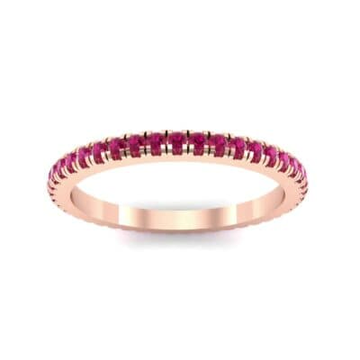 Felicity Pave Ruby Eternity Ring (0.44 CTW) Top Dynamic View