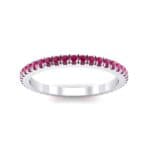 Felicity Pave Ruby Eternity Ring (0.44 CTW) Top Dynamic View