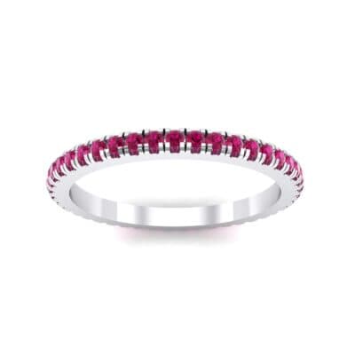 Felicity Pave Ruby Eternity Ring (0.44 CTW) Top Dynamic View