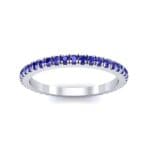 Felicity Pave Blue Sapphire Eternity Ring (0.44 CTW) Top Dynamic View