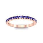 Felicity Pave Blue Sapphire Eternity Ring (0.44 CTW) Top Dynamic View