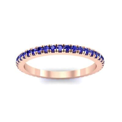Felicity Pave Blue Sapphire Eternity Ring (0.44 CTW) Top Dynamic View