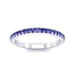 Felicity Pave Blue Sapphire Eternity Ring (0.44 CTW) Top Dynamic View