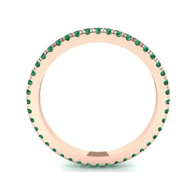 Felicity Pave Emerald Eternity Ring (0.44 CTW) Side View