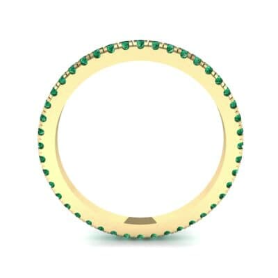 Felicity Pave Emerald Eternity Ring (0.44 CTW) Side View