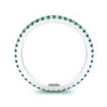 Felicity Pave Emerald Eternity Ring (0.44 CTW) Side View