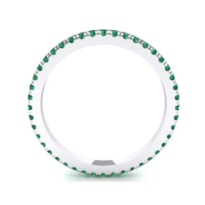 Felicity Pave Emerald Eternity Ring (0.44 CTW) Side View