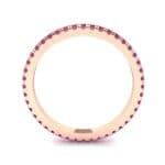 Felicity Pave Ruby Eternity Ring (0.44 CTW) Side View