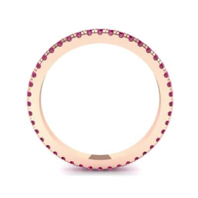 Felicity Pave Ruby Eternity Ring (0.44 CTW) Side View