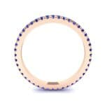 Felicity Pave Blue Sapphire Eternity Ring (0.44 CTW) Side View