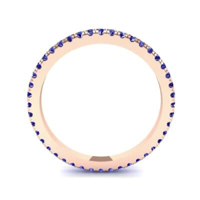Felicity Pave Blue Sapphire Eternity Ring (0.44 CTW) Side View