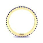 Felicity Pave Blue Sapphire Eternity Ring (0.44 CTW) Side View