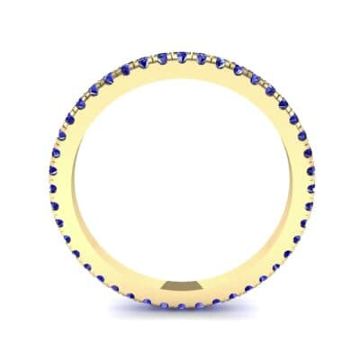 Felicity Pave Blue Sapphire Eternity Ring (0.44 CTW) Side View