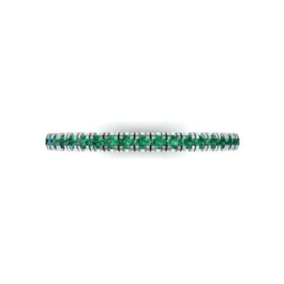 Felicity Pave Emerald Eternity Ring (0.44 CTW) Top Flat View