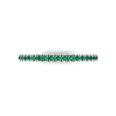 Felicity Pave Emerald Eternity Ring (0.44 CTW) Top Flat View