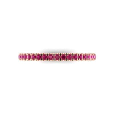 Felicity Pave Ruby Eternity Ring (0.44 CTW) Top Flat View