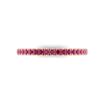Felicity Pave Ruby Eternity Ring (0.44 CTW) Top Flat View