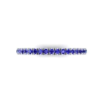 Felicity Pave Blue Sapphire Eternity Ring (0.44 CTW) Top Flat View