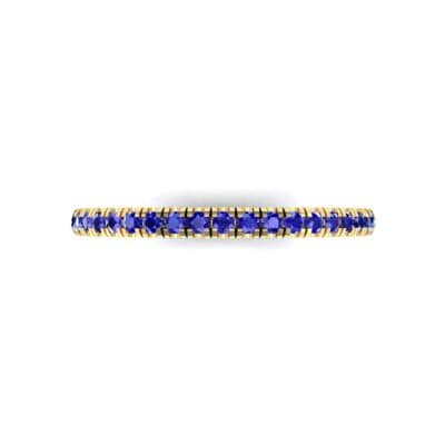Felicity Pave Blue Sapphire Eternity Ring (0.44 CTW) Top Flat View