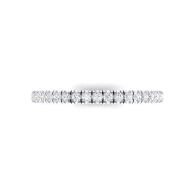 Felicity Pave Crystal Eternity Ring (0.44 CTW) Top Flat View