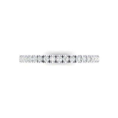 Felicity Pave Diamond Eternity Ring (0.44 CTW) Top Flat View