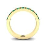 Low-Set Round Brilliant Emerald Ring (0.56 CTW) Side View
