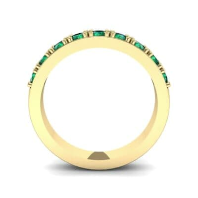 Low-Set Round Brilliant Emerald Ring (0.56 CTW) Side View