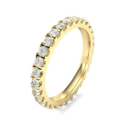 French Pave Diamond Eternity Ring (0.9 CTW) Perspective View