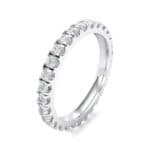 French Pave Crystal Eternity Ring (0.9 CTW) Perspective View
