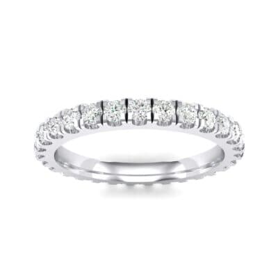 French Pave Crystal Eternity Ring (0.9 CTW) Top Dynamic View