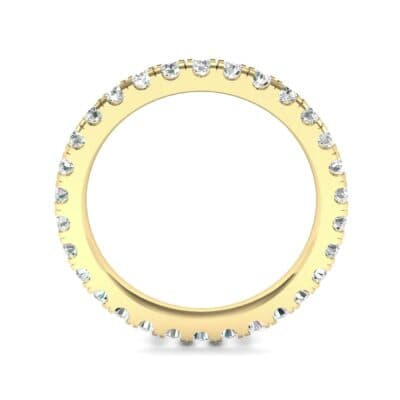French Pave Diamond Eternity Ring (0.9 CTW) Side View