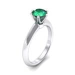Petite Royale Six-Prong Solitaire Emerald Engagement Ring (1.1 CTW) Perspective View